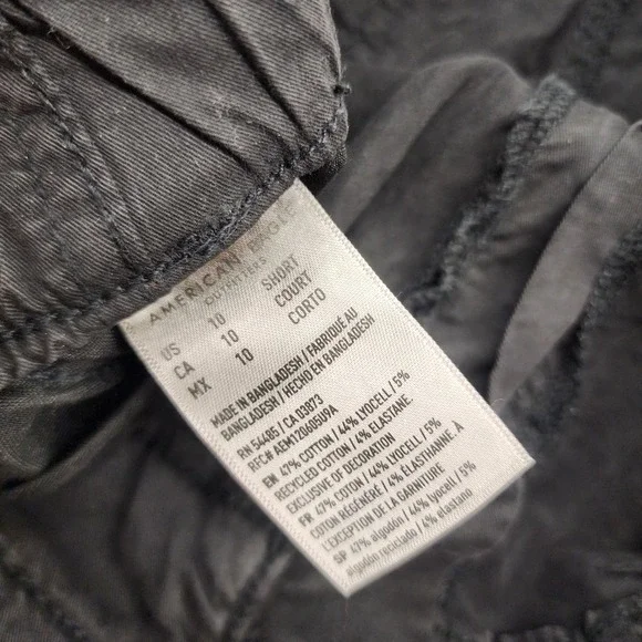 American Eagle 10 Short | Black Cargo Jogger Pants Stretch Utility Women - Picture 8 of 8